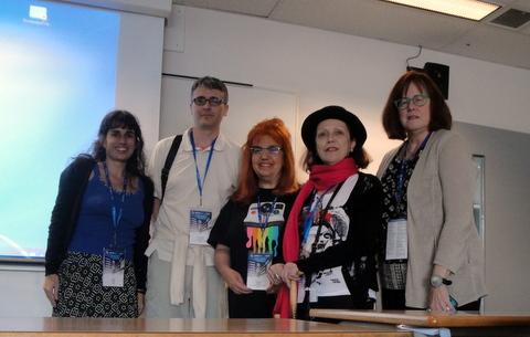 Luíza Alvim (left) with other members of the Visual Culture Working Group