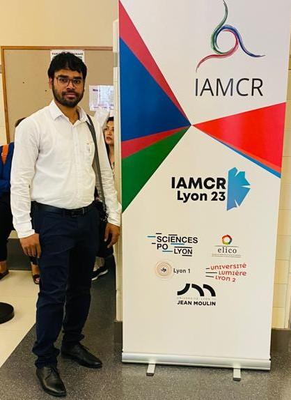 Aniruddha Jena at IAMCR 2023 in Lyon