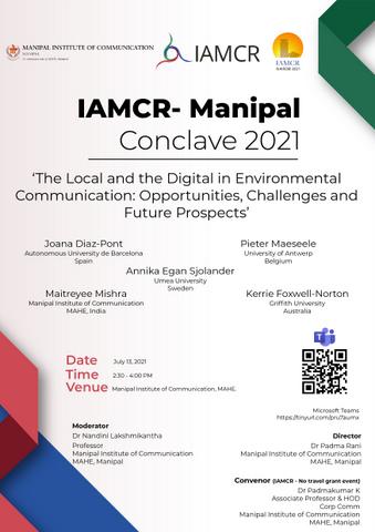 Manipal Conclave 2021 - Day 1 poster